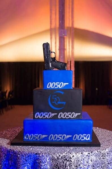 James Bond Themed Cake for 50th Birthday at Norwich Marina