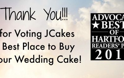 JCakes voted “Best Place to Buy Your Wedding Cake” by the New Haven Advocate Poll