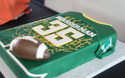 Football Jersey Cake at UCONN Rentschler Field