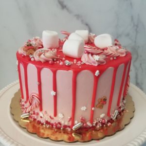 8" Round Red Velvet Candyland Cake