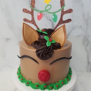 6" Round Reindeer Cake