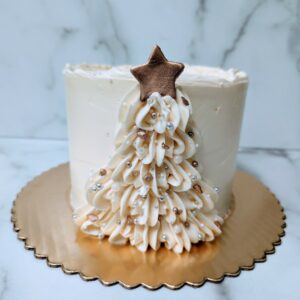6" Round Merry and Bright Egg Nog Cake