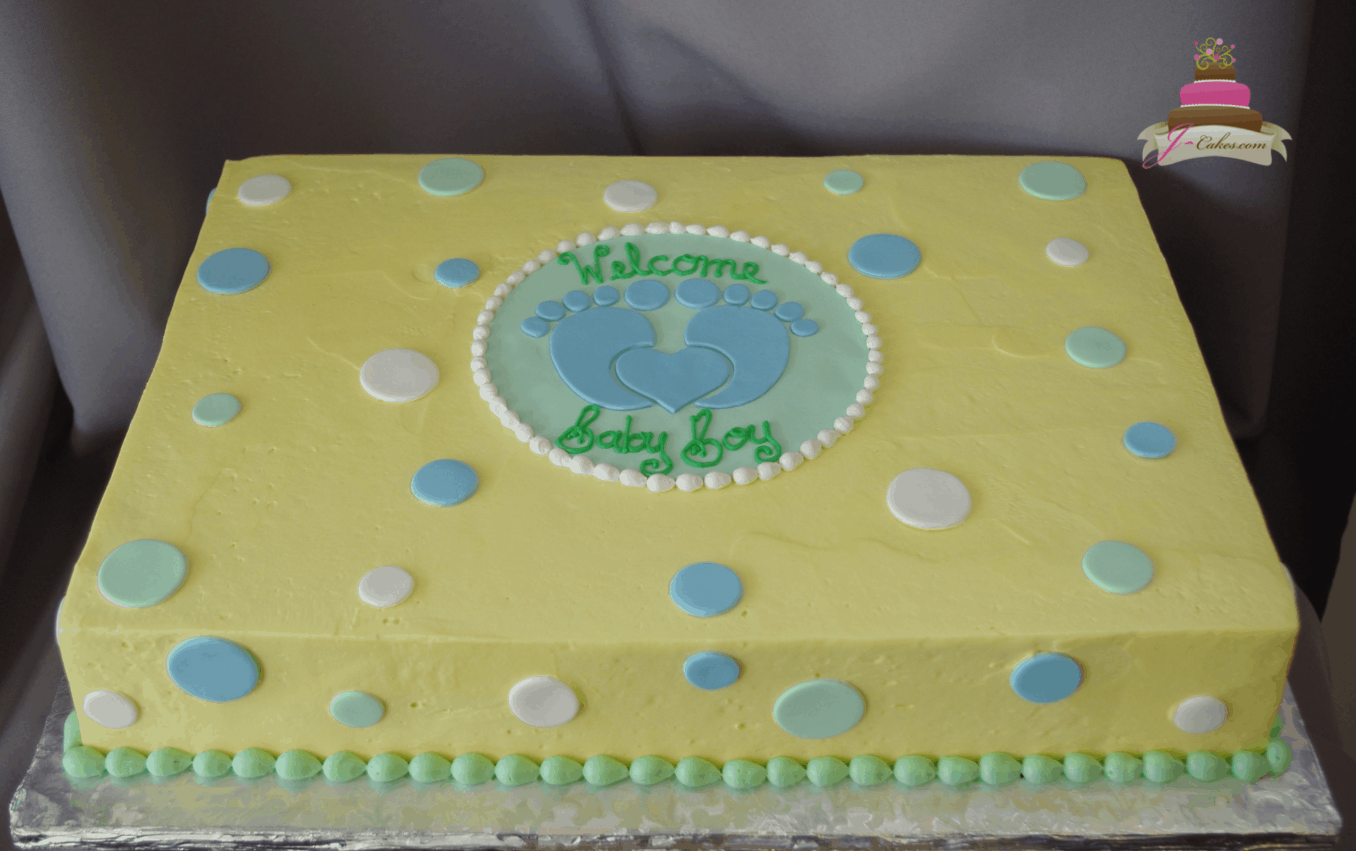 (243) Baby Footprint Shower Cake