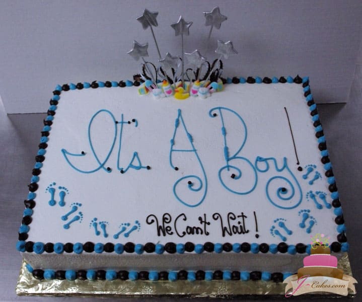 (205) Baby Shower Cake with Stars
