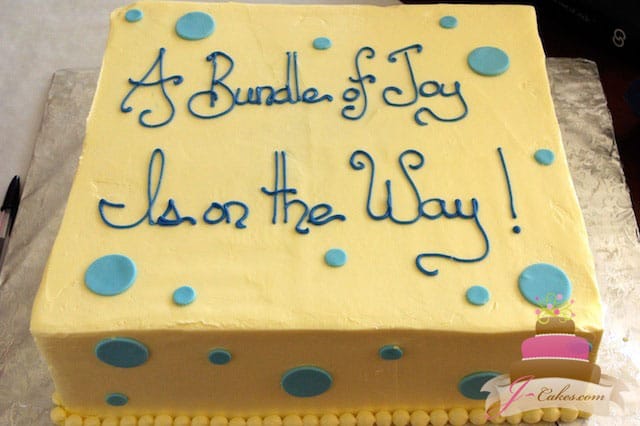 (215) Polka Dot Baby Shower Cake