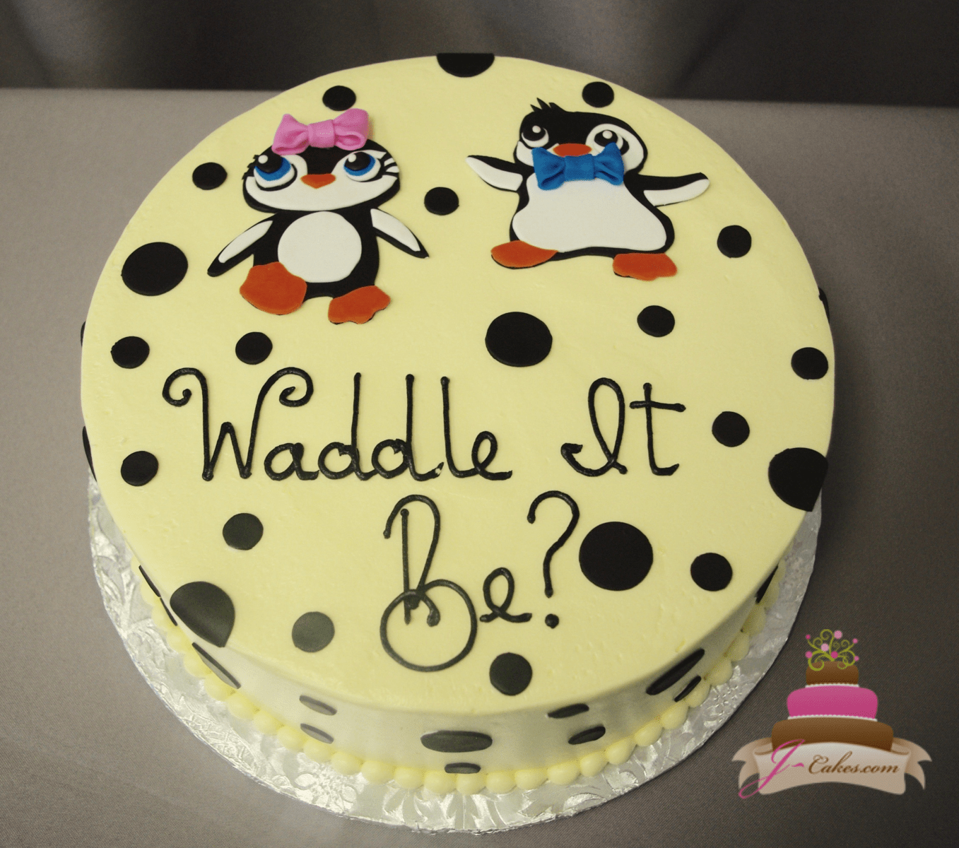 (234) Penguin Gender Reveal Cake