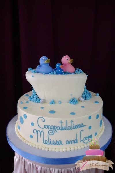 (213) Rubber Ducky Baby Shower Cake