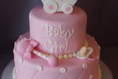 (239) Fondant Baby Shower Cake