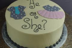 (241) Onesie Gender Reveal Cake