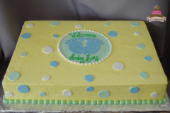 (243) Baby Footprint Shower Cake