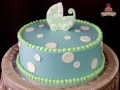 (223) Carriage Baby Shower Cake