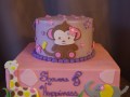 (228) Jungle Theme Baby Girl Shower Cake