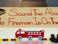 (231) Fireman Theme Baby Shower Cake