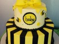 (226) Bumble Bee Theme Baby Shower Cake