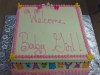 (204) Pink Baby Clothesline Baby Shower Cake