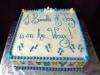 (222) Blue Baby Clothesline Baby Shower Cake