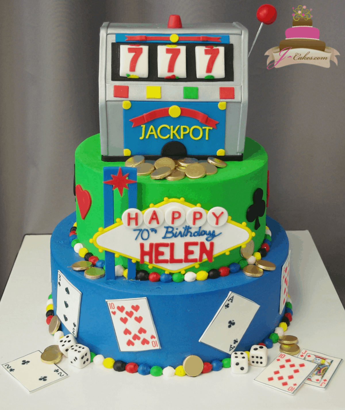 (203) Slot Machine Tiered Cake