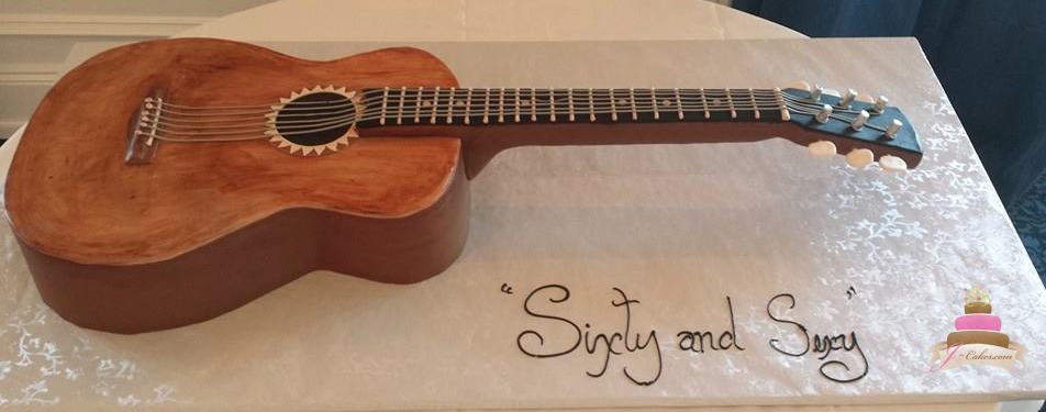 (161) Guitar Birthday Cake