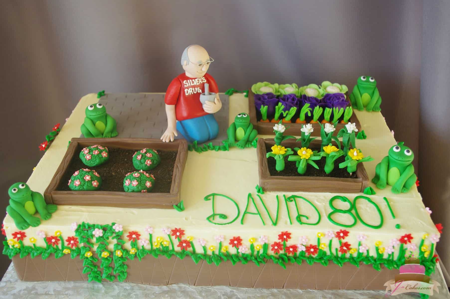 (172) Gardening Birthday Cake