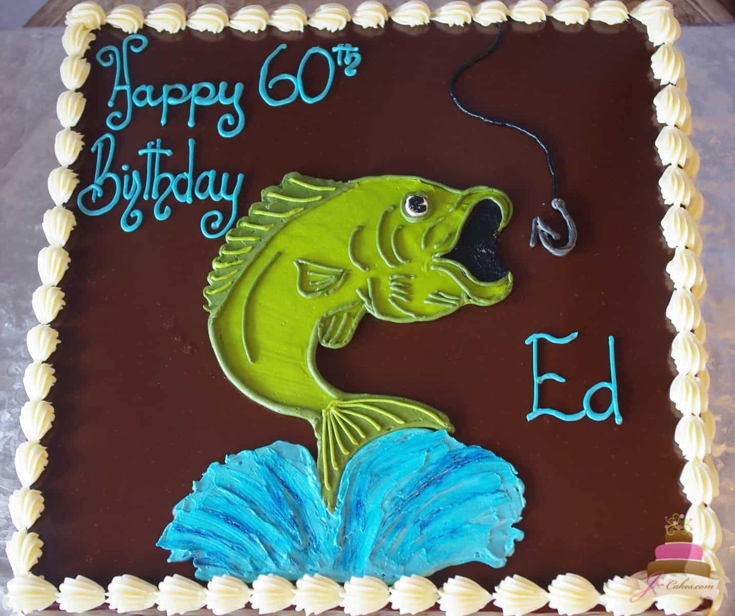 (181) Fishing Birthday Cake