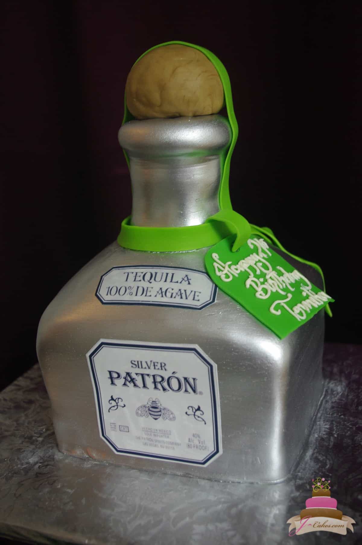 (163) Tequila Bottle Birthday Cake