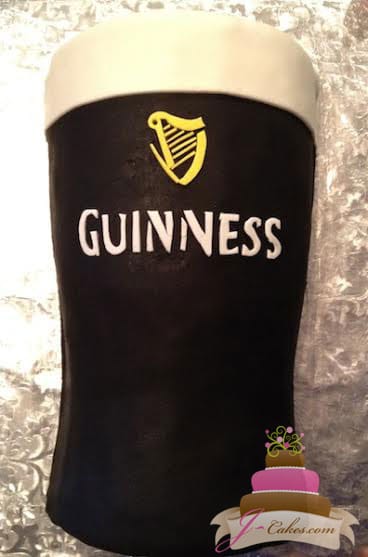 (158) Guinness Glass Birthday Cake