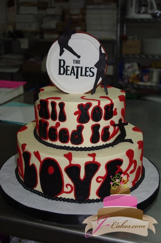 (123) Beatles Tiered Cake