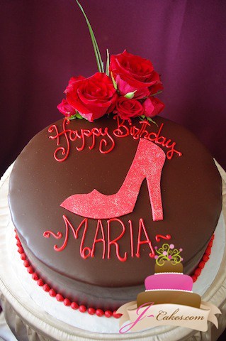 (146) Simple Shoe Birthday Cake