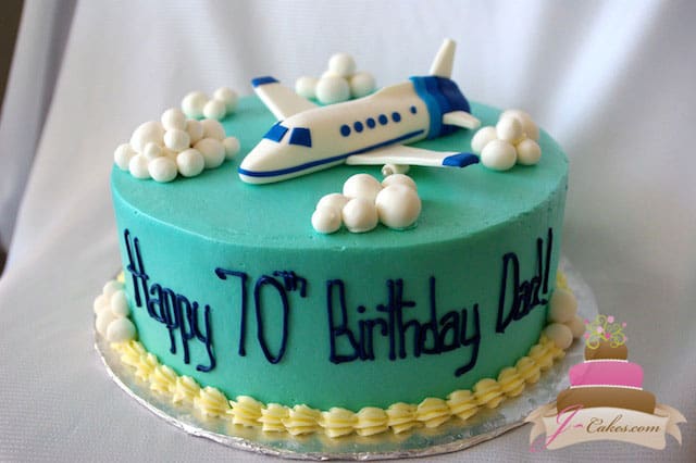 (153) Airplane Birthday Cake