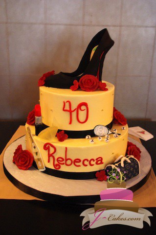 (154) Fashionista 40th Birthday Cake