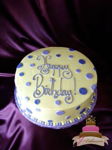 (155) Polka Dot Birthday Cake