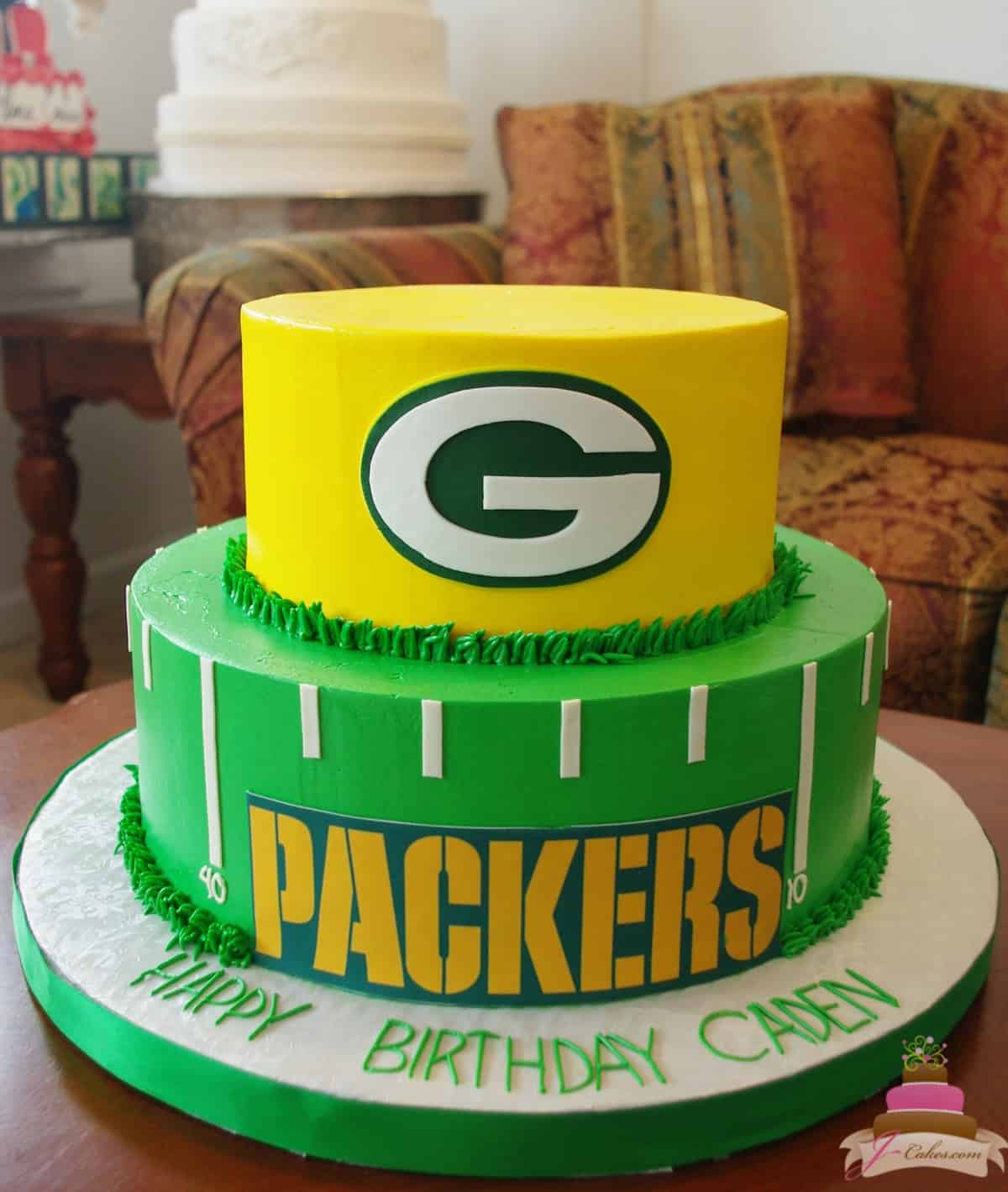 (164) Packers Theme Birthday Cake