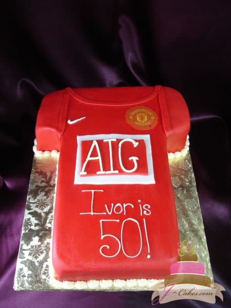 (102) Soccer Jersey Birthday Cake