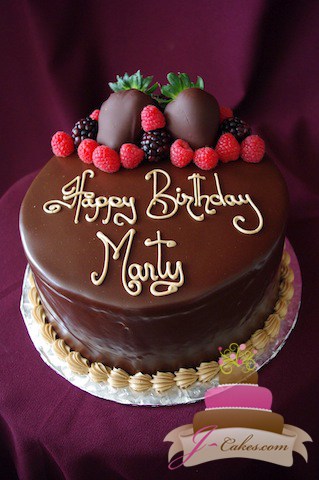 (150) Fresh Berry Birthday Cake