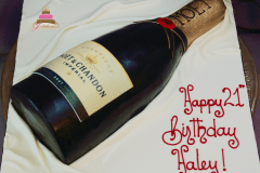 (209) 3D Champagne Bottle Cake
