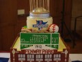 (162) Red Sox Theme Birthday Cake