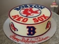(165) Red Sox Birthday Cake