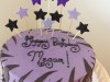 (112) Zebra Print Birthday Cake with Stars