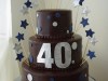 (113) Dots & Stars 40th Birthday Cake