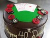 (122) Poker Table 40th Birthday Cake