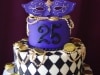 (138) Mardi Gras Theme Birthday Cake