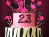 (151) Zebra Print 23rd Birthday Cake