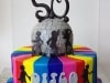 (139) Disco Theme 50th Birthday Cake