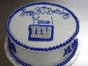 (140) NY Giants Theme Birthday Cake