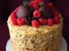 (157) Coconut and Fresh Berry Birthday Cake