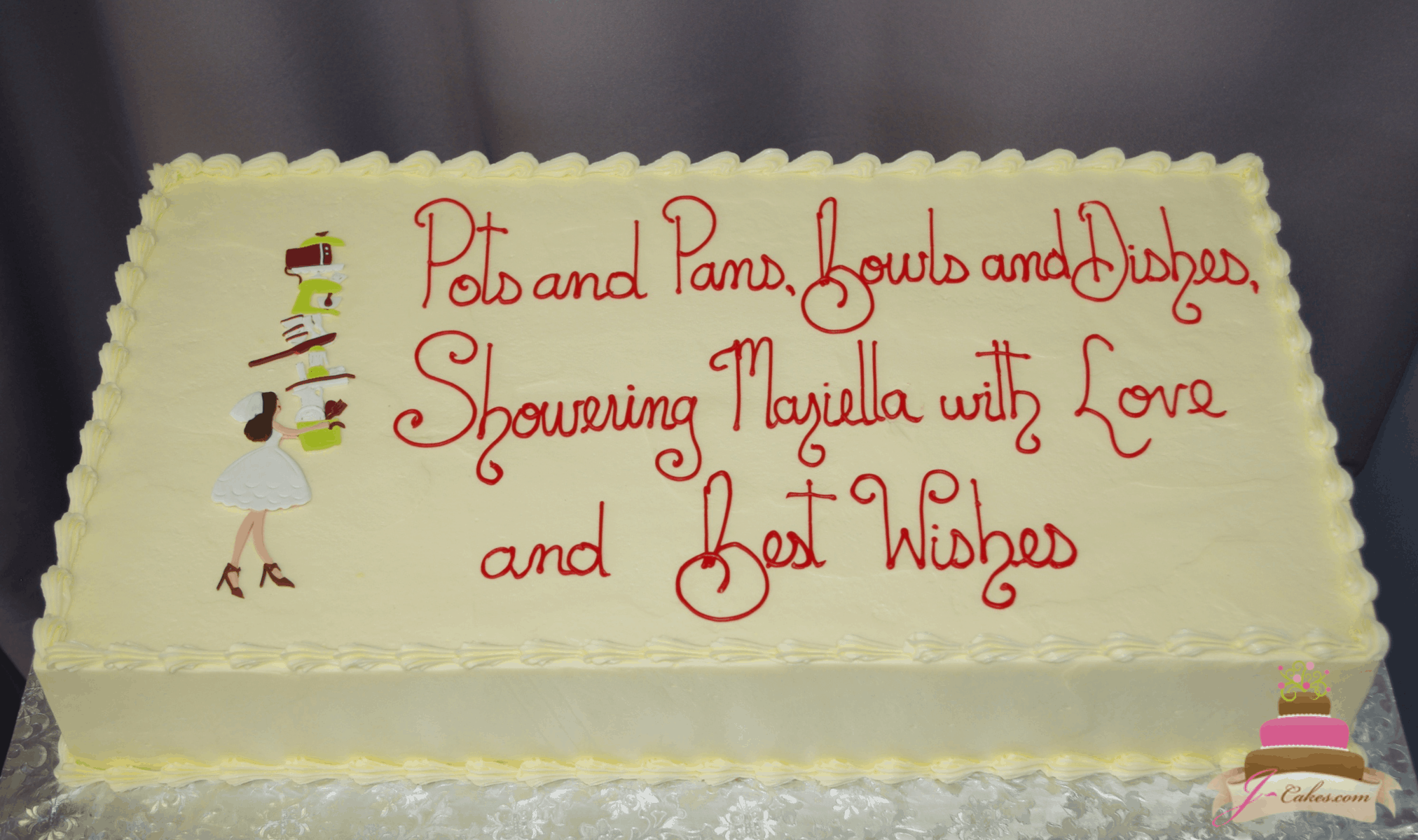 (323) Kitchen Theme Bridal Shower Cake
