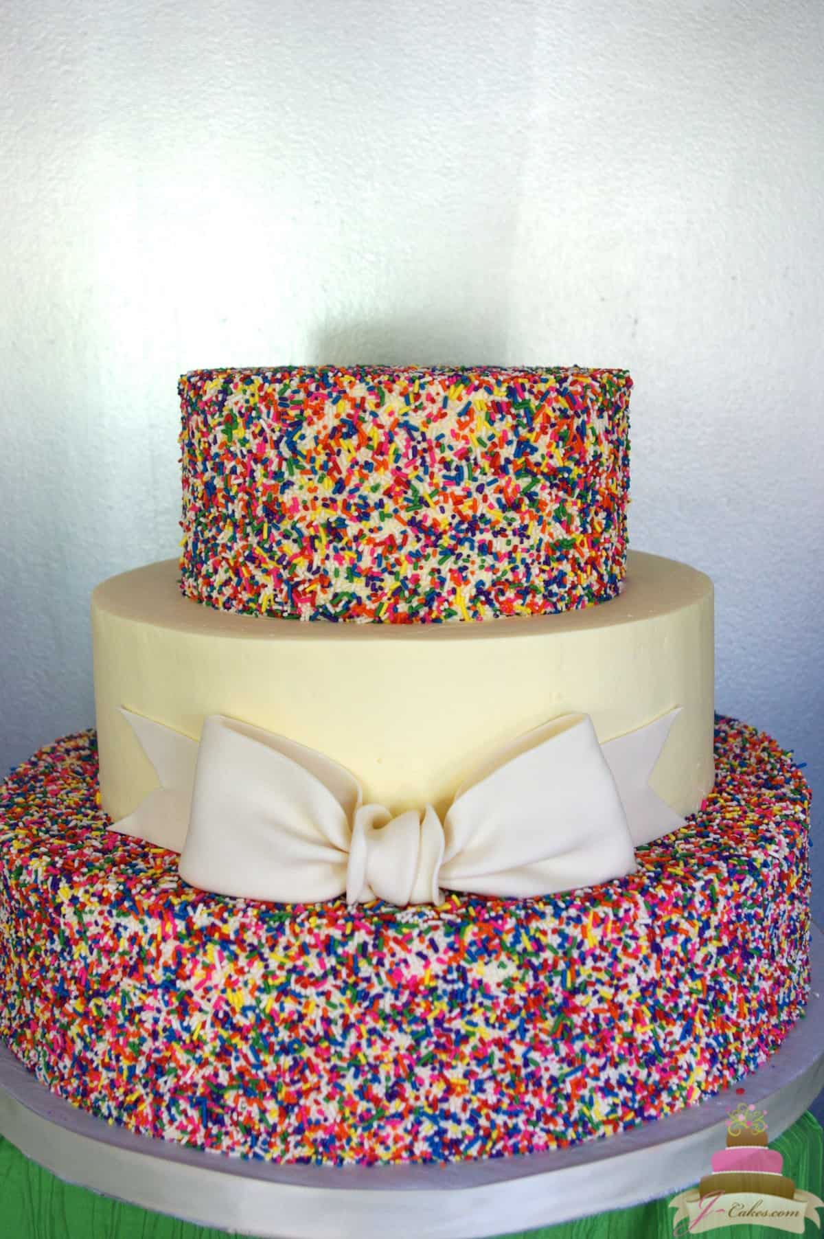 (312) Sprinkle Bridal Shower Cake