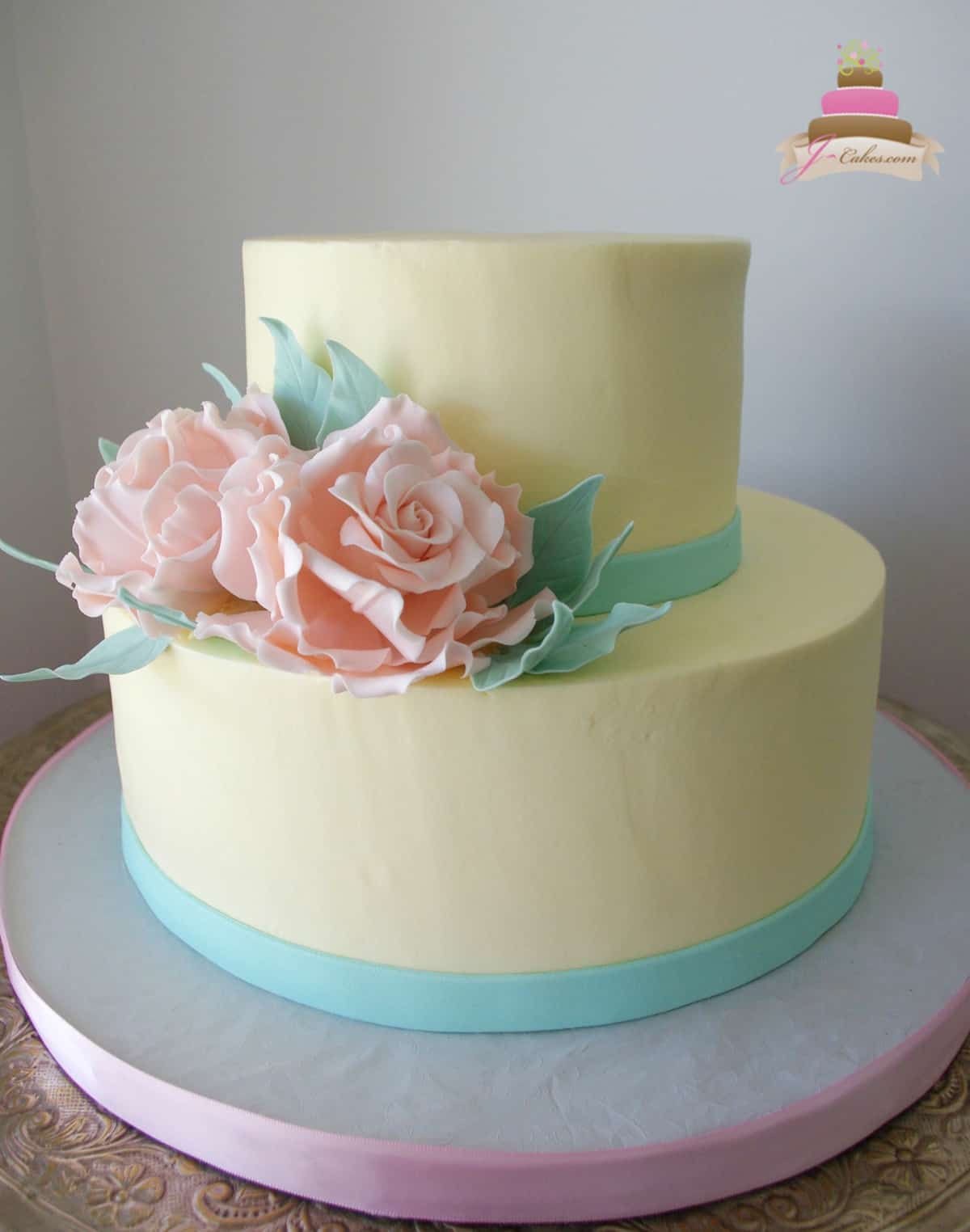 (313) Two-Tier Bridal Shower Cake