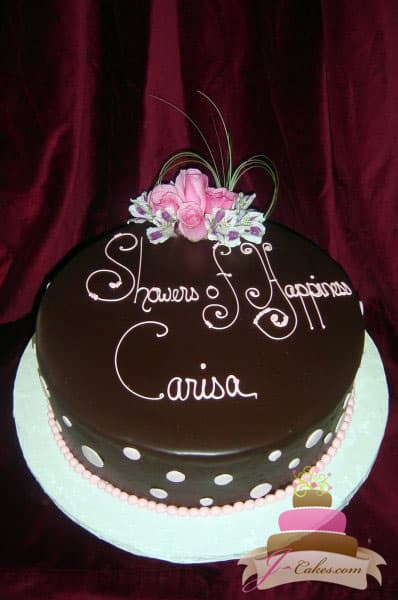 (302) Polka Dot Bridal Shower Cake