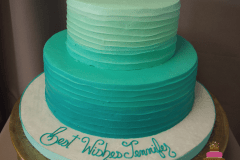 (324) Turquoise Ombre Cake
